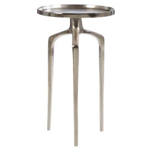 Dairen Aluminium Side Table In Rough Nickel