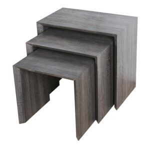 Felicja Set Of 3 Nest of Tables In Black Walnut