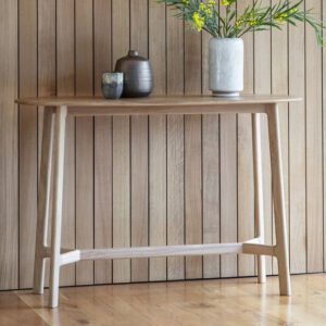 Madrid Wooden Console Table In Oak