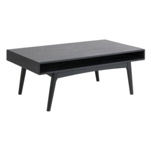 Marta Wooden 1 Shelf Coffee Table In Oak Black