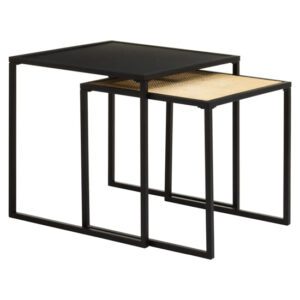 Daire Metal Nest Of 2 Tables In Black