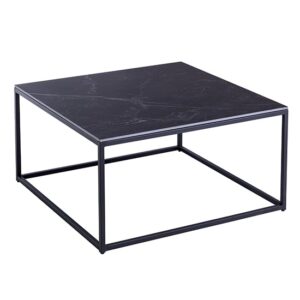 Olivia Sintered Stone Coffee Table In Mooney Black