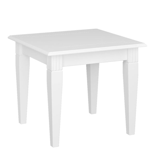 Vail Wooden Side Table Square In White