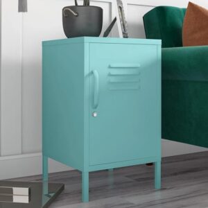 Cerritos Metal Side Table With 1 Door In Spearmint