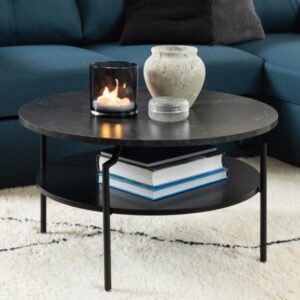 Gatineau Melamine Coffee Table Round In Black