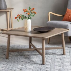 Kinghamia Wooden Square Coffee Table In Grey