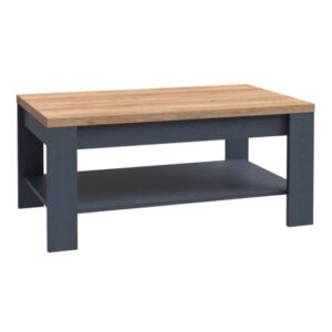 Belgin Wooden Coffee Table In Riviera Oak And Navy